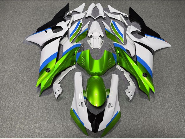 2017-2019 Gloss Green and Light Blue Yamaha R6 Fairings