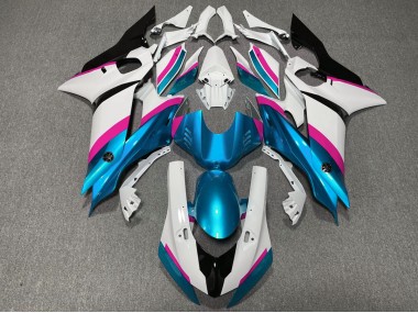 2017-2019 Light Blue and Pink Yamaha R6 Fairings