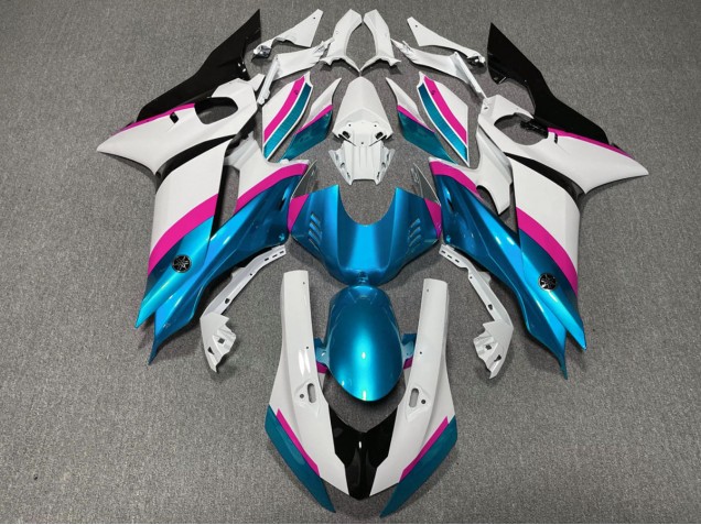 2017-2019 Light Blue and Pink Yamaha R6 Fairings