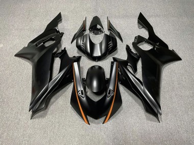 2017-2019 Matte Black & Orange Accents Yamaha R6 Fairings