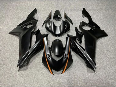 2017-2019 Matte Black & Orange Accents Yamaha R6 Fairings