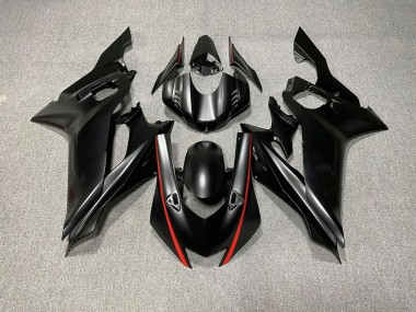 2017-2019 Matte Black & Red Accents Yamaha R6 Fairings