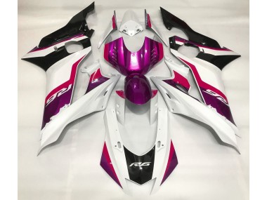 2017-2019 Pink and Gloss White Yamaha R6 Fairings