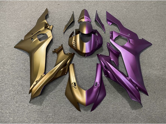 2017-2019 Tan and Purple Split Yamaha R6 Fairings