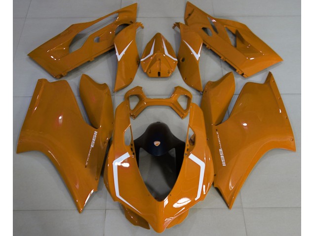 Gloss Orange & White Ducati 1199 Fairings